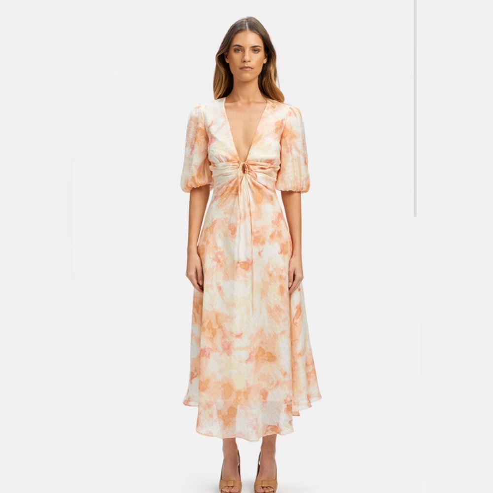 Anthropologie Bardot- Farlow Midi shirt dress in Sunshine- S